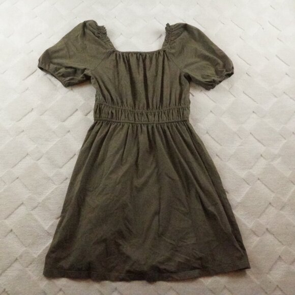 J.Crew Knit Squareneck Mini Dress Womens Medium Puff Sleeve - Picture 11 of 12